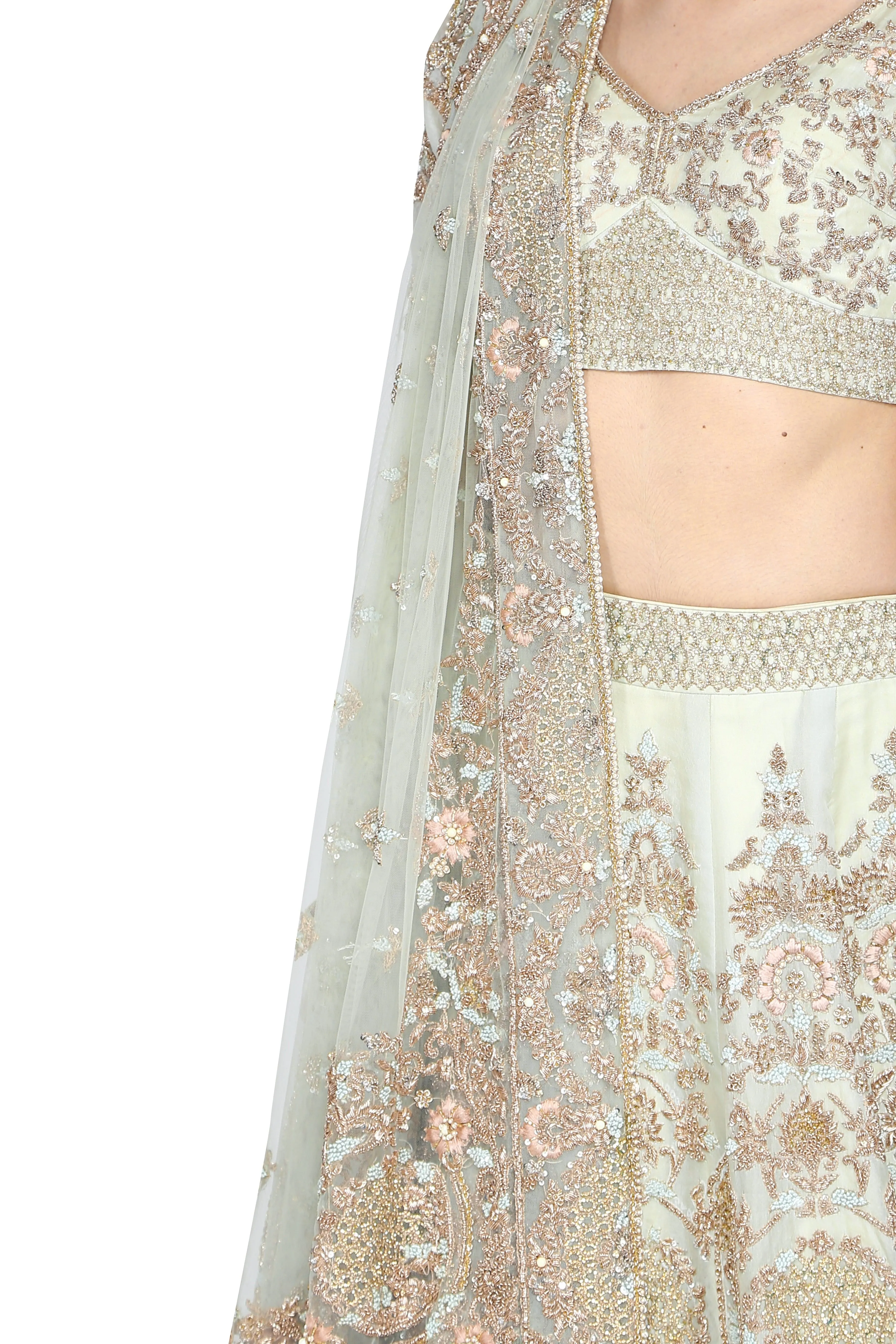 Light grayish lehenga set