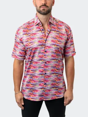 Maceoo Stretch Short-Sleeve Shirt | Galileo Sunset 20 Multi