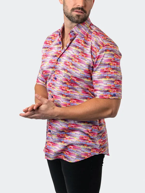 Maceoo Stretch Short-Sleeve Shirt | Galileo Sunset 20 Multi