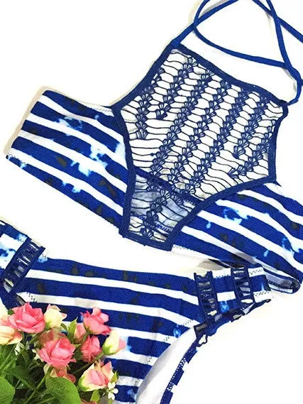 Macrame Breast Bikini Two Piece Suit