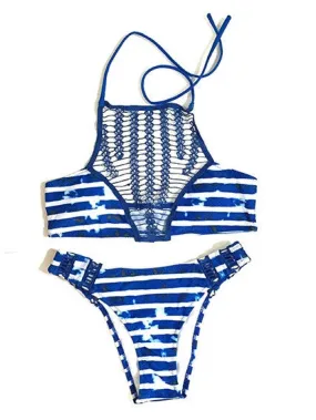 Macrame Breast Bikini Two Piece Suit