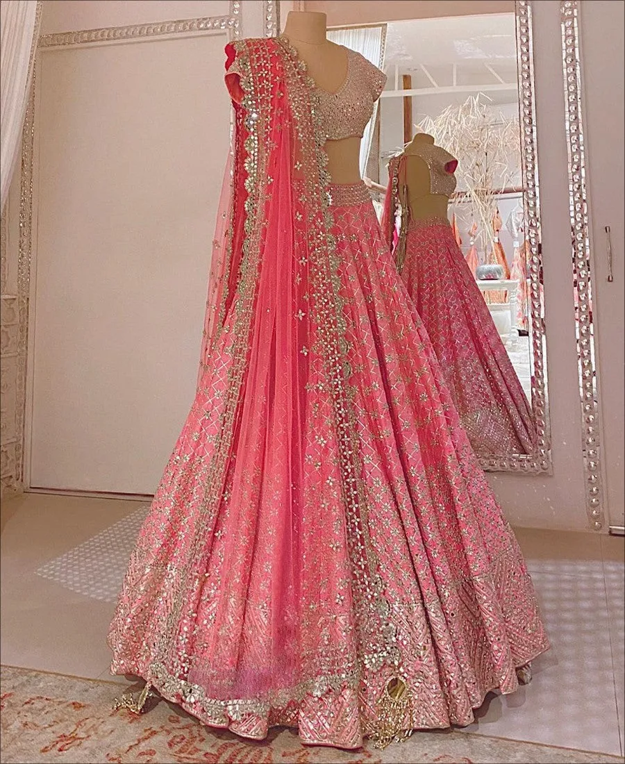 MAGENTA-PINK-CHINON-LEHENGA-SEQUINS-MIRROR