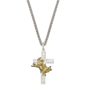 Montana Silversmiths Men's Bull Rider Cross Necklace