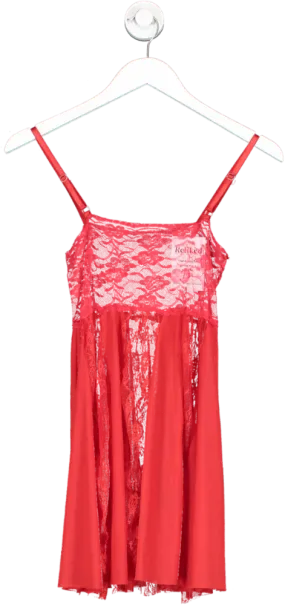 Red Bow Lace Erotic Dress UK S