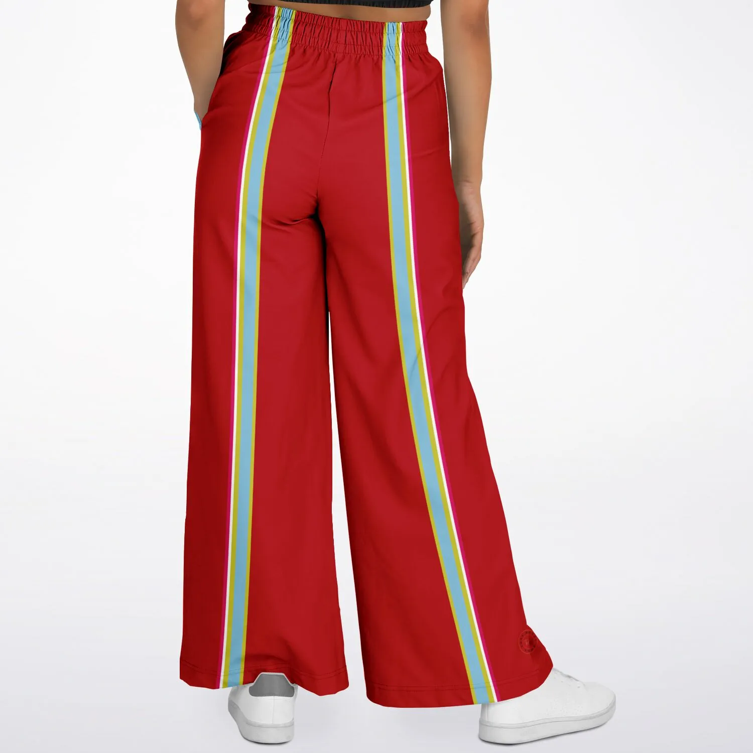 Red Calypso Striped Stretchy Phat Bellbottoms