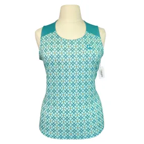 Riding Sport Ladies’ Air Cool Print Tank Top in Mint/Green Horseshoes - Women's XL