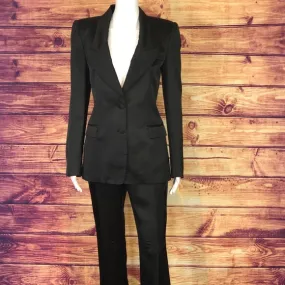 Roberto Cavalli NWT Blk Satin Pant Suit