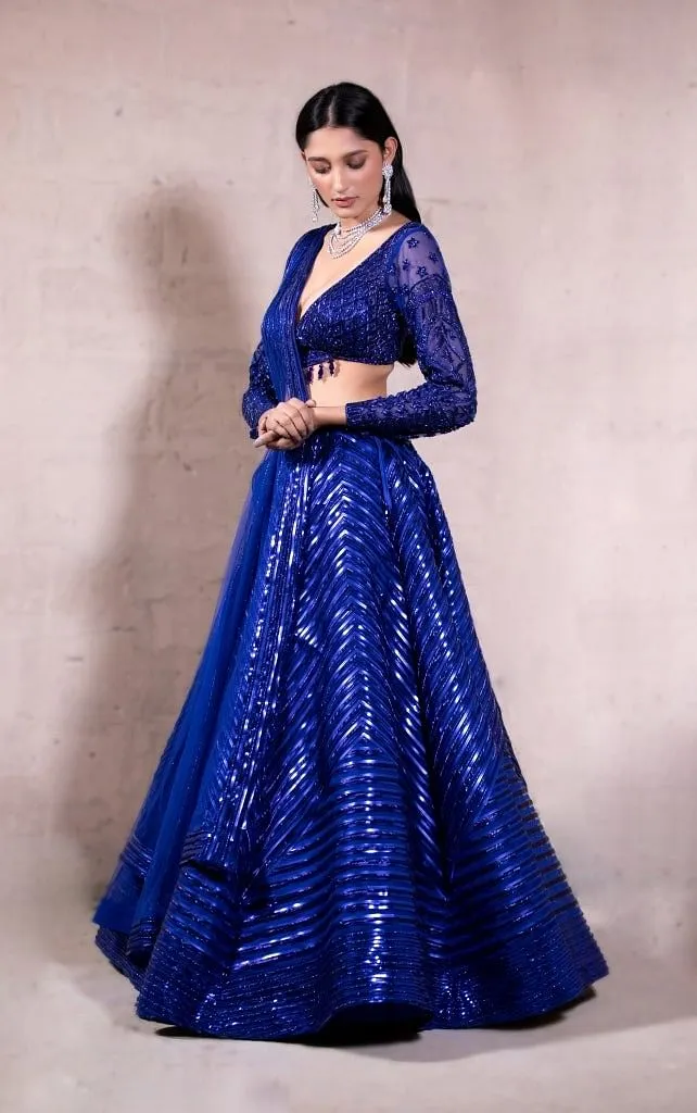 Royal Blue Lehenga set.