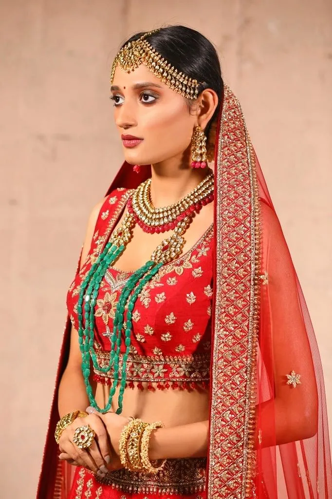 Scarlet red Lehenga set