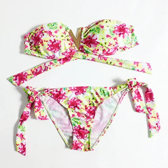 Sexy Flower Printing Bikini Sets