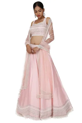 Soft Pink Lehanga Set.