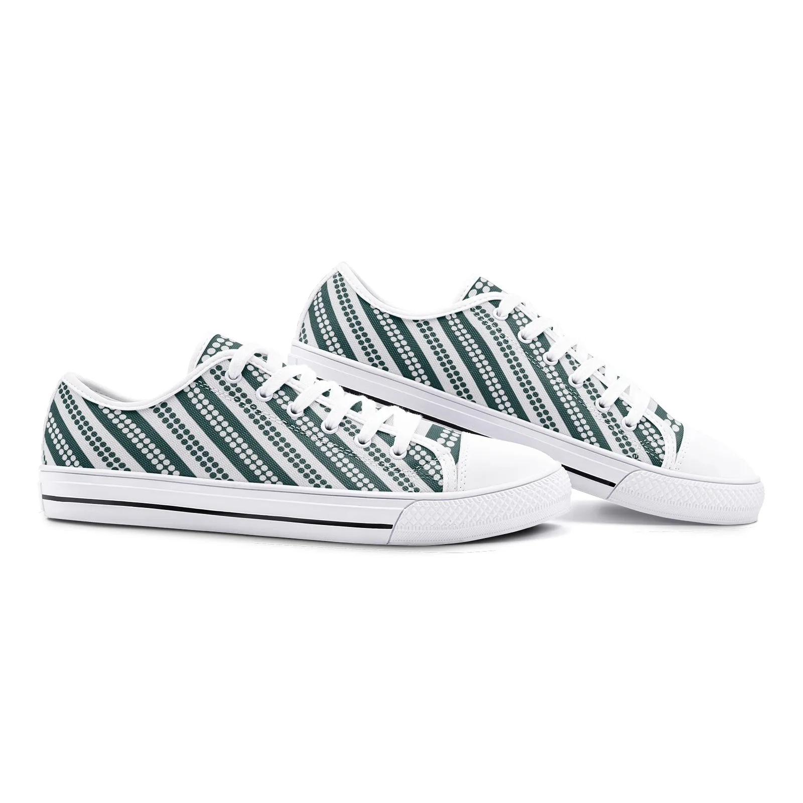 Striped Unisex Low Top Canvas Shoes