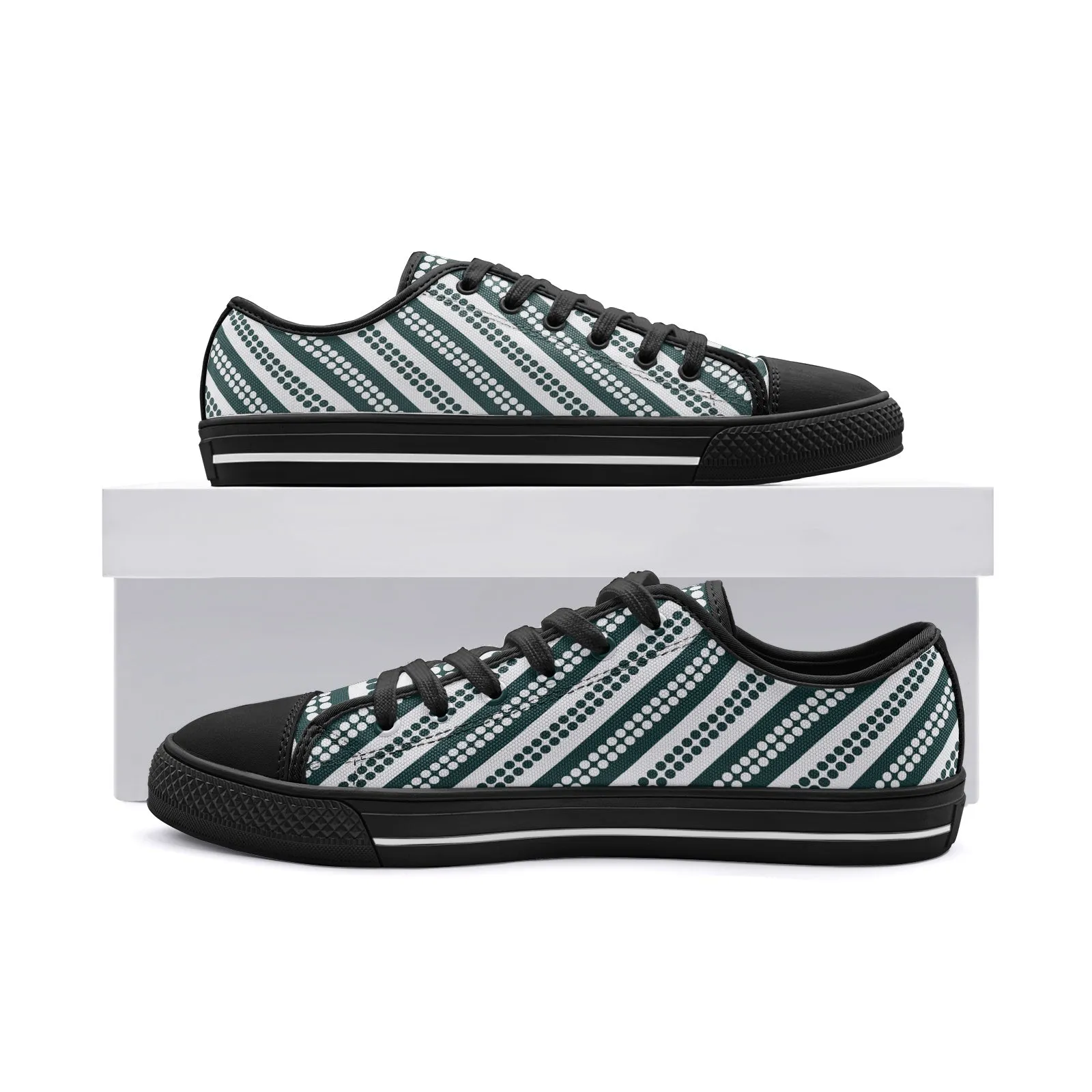 Striped Unisex Low Top Canvas Shoes