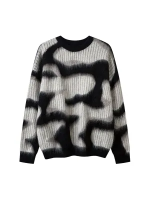 Thesupermade Abstract Mohair Sweater