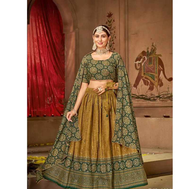 Traditional Festival Women's Lehenga Blouse Dupatta