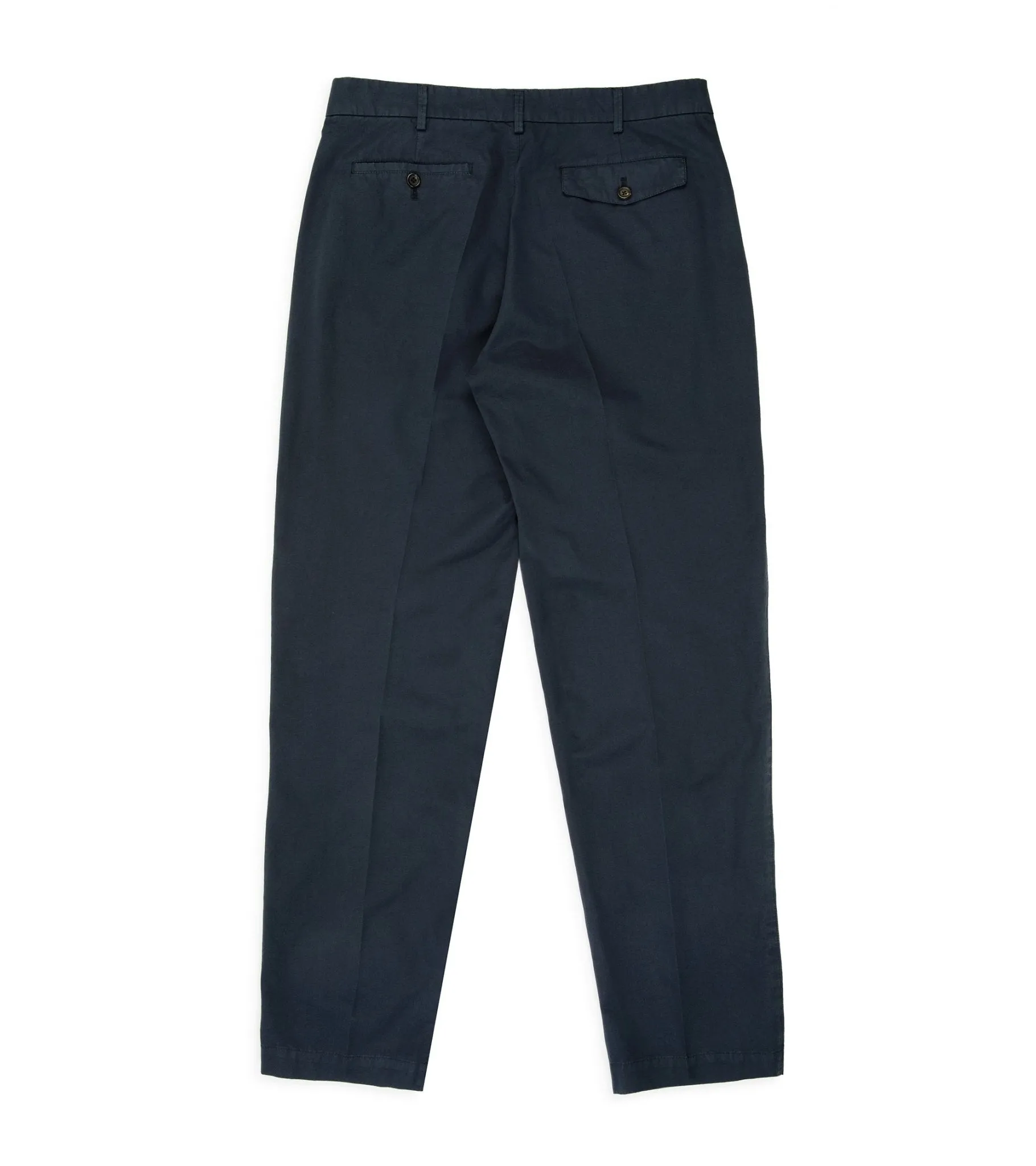 Mens Navy Trunk Hallam Cotton Poplin Trousers - Comfortable and Stylish