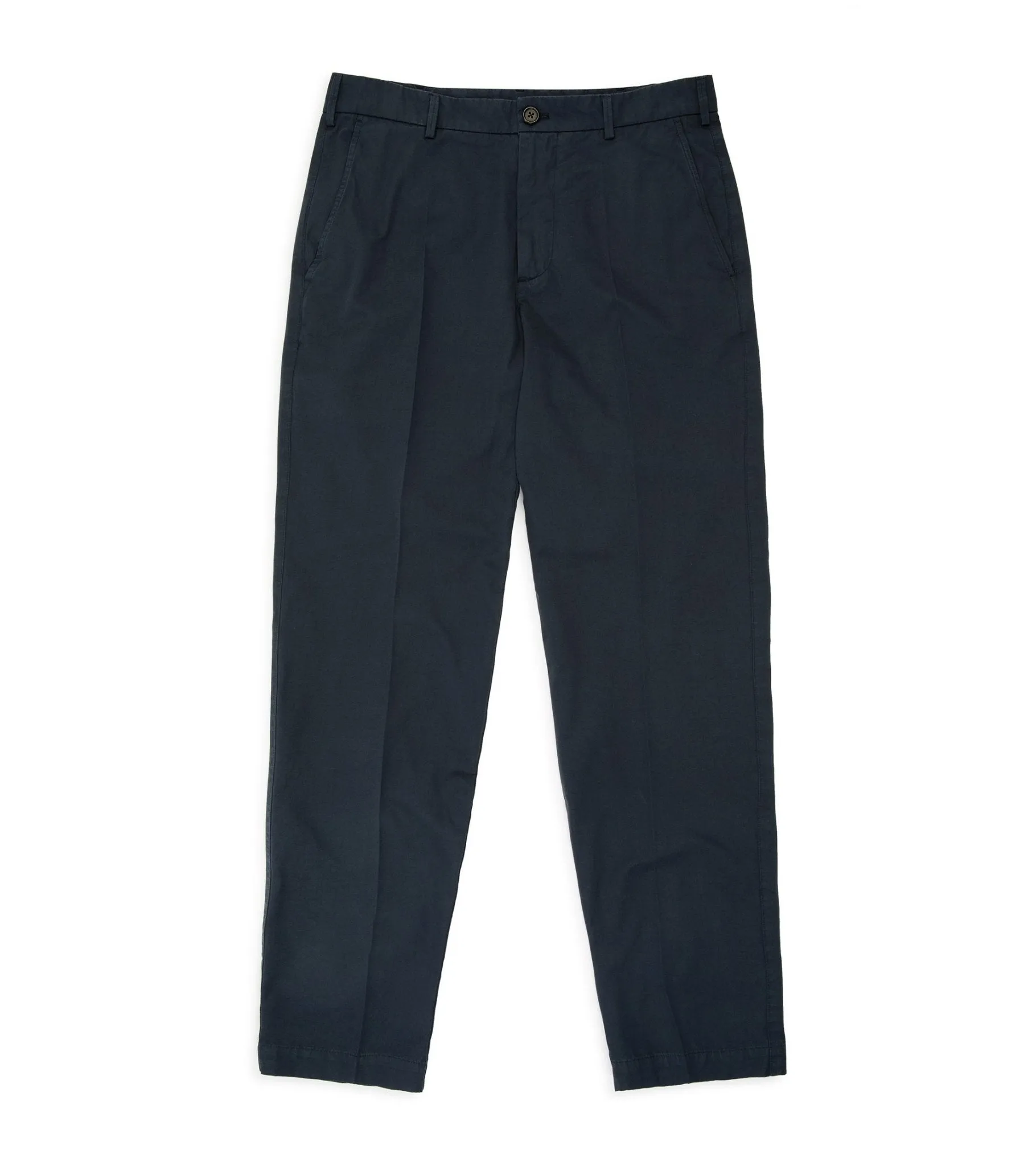 Mens Navy Trunk Hallam Cotton Poplin Trousers - Comfortable and Stylish