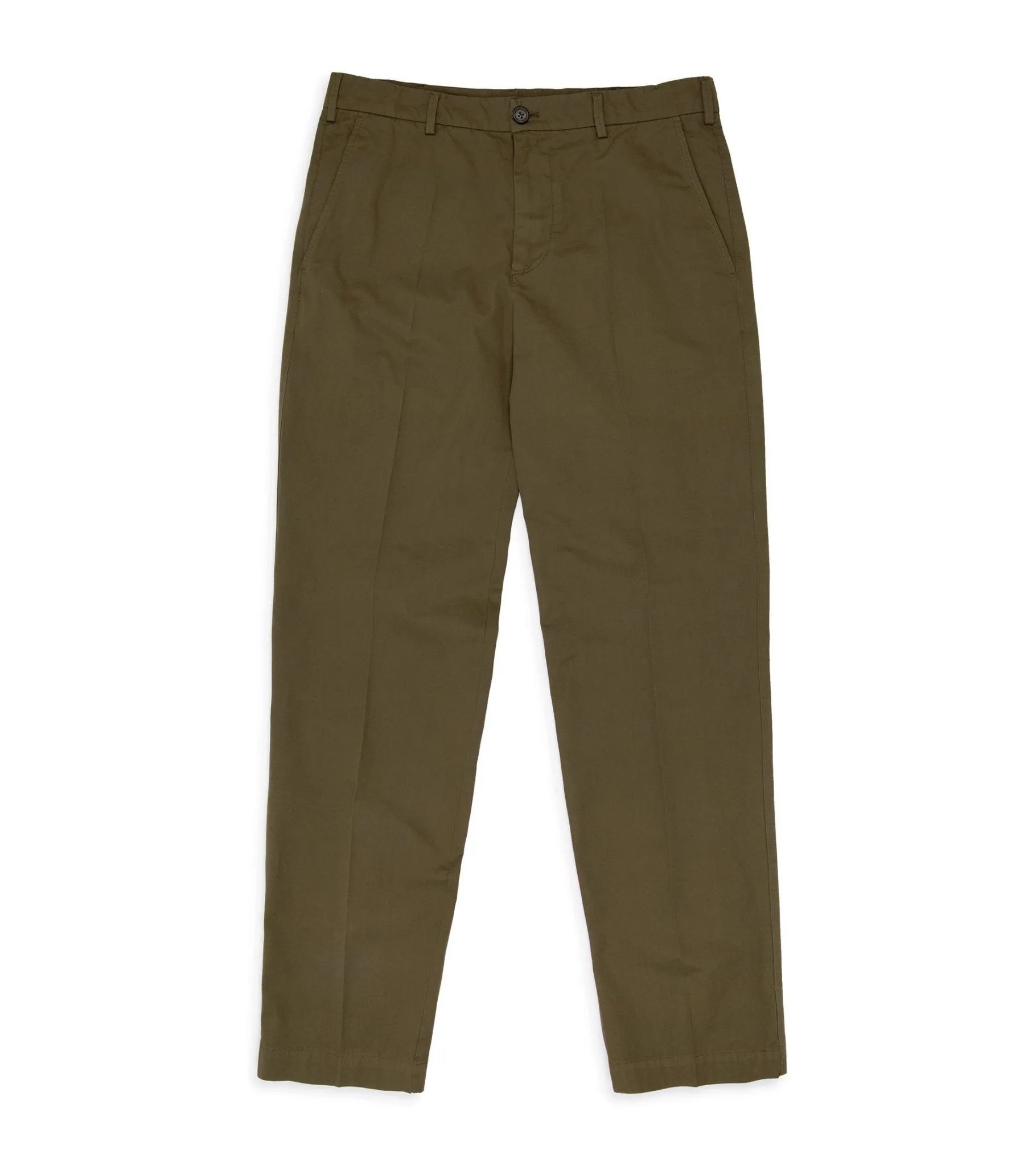 Trunk Hallam Cotton Poplin Trousers: Olive