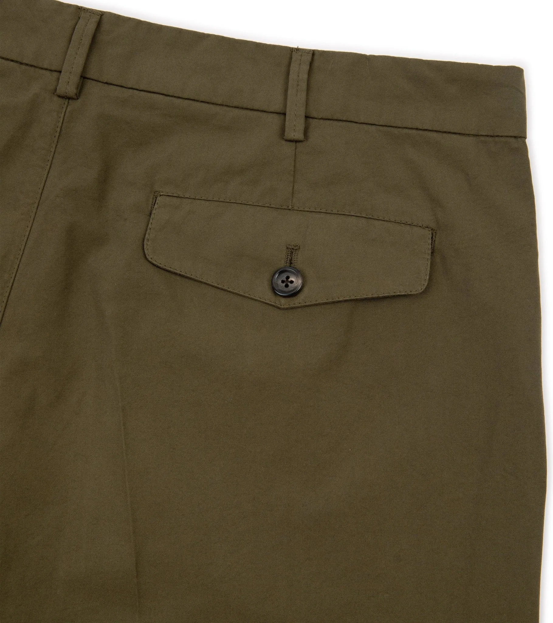 Trunk Hallam Cotton Poplin Trousers: Olive