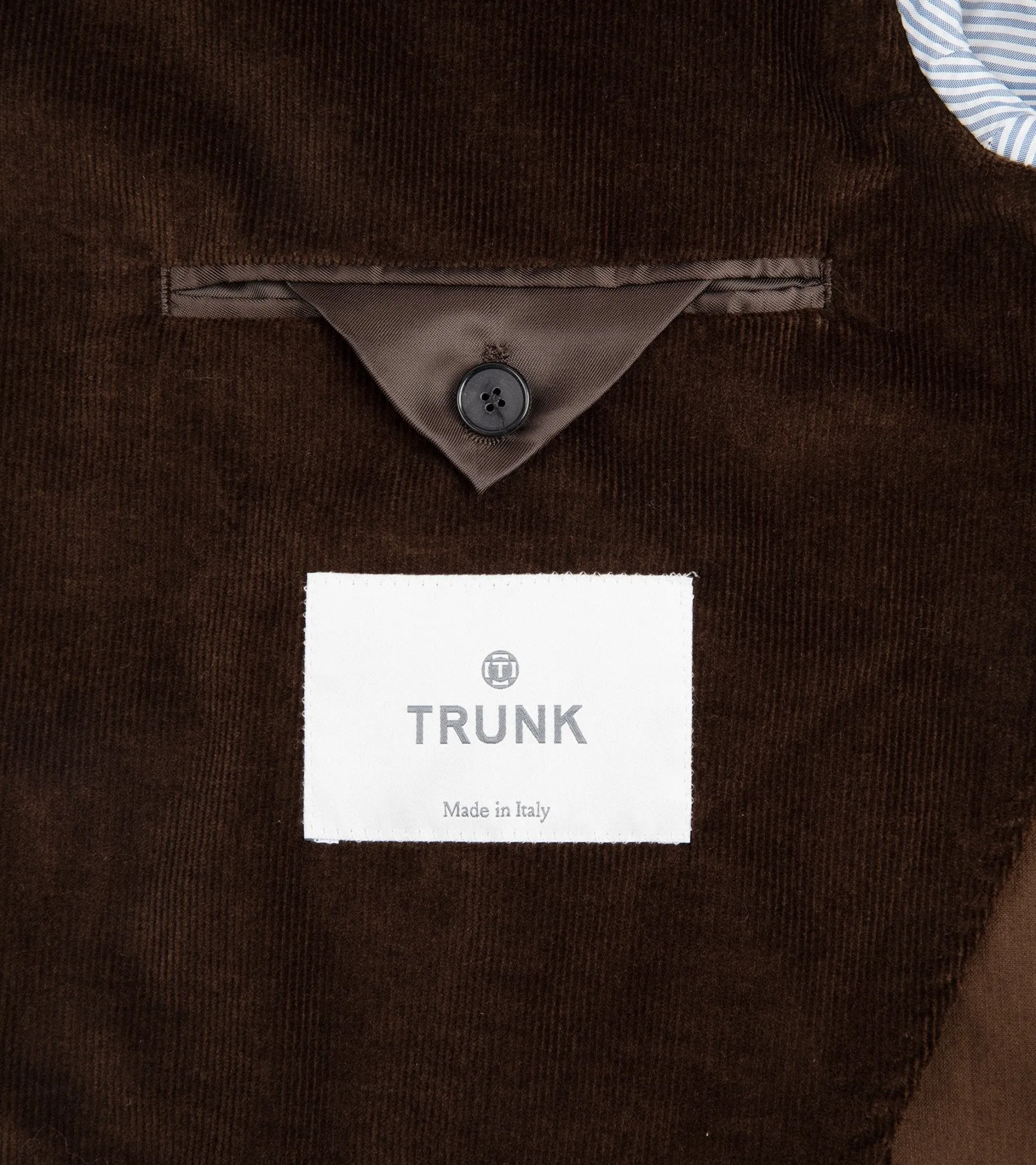 Trunk Wigmore Italian Cotton Needlecord Suit Jacket: Bitter Chocolate