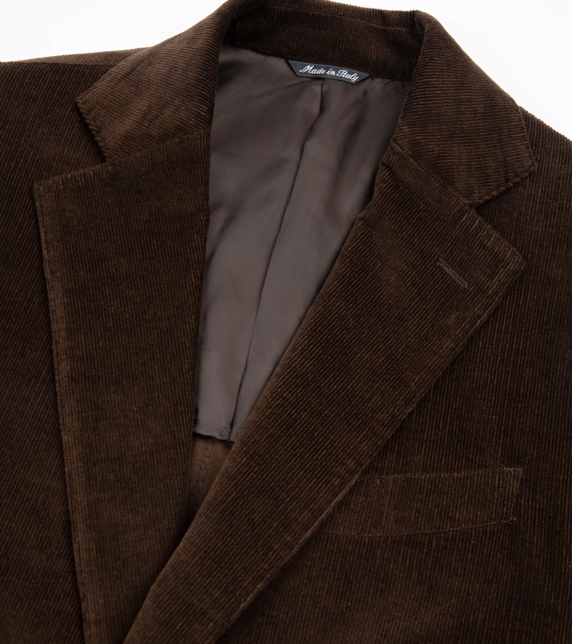 Trunk Wigmore Italian Cotton Needlecord Suit Jacket: Bitter Chocolate