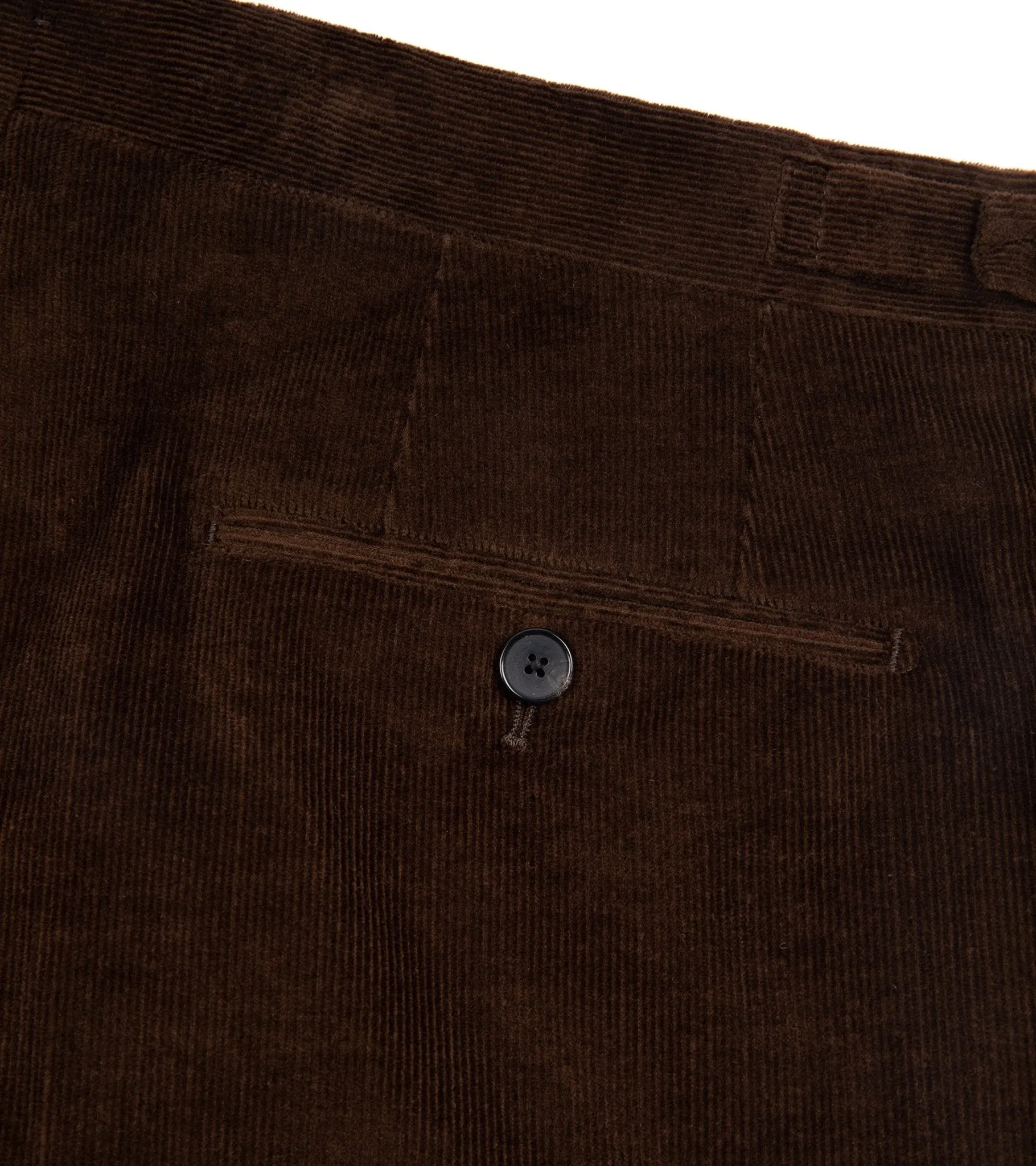 Trunk Wigmore Italian Cotton Needlecord Suit Trousers: Bitter Chocolate