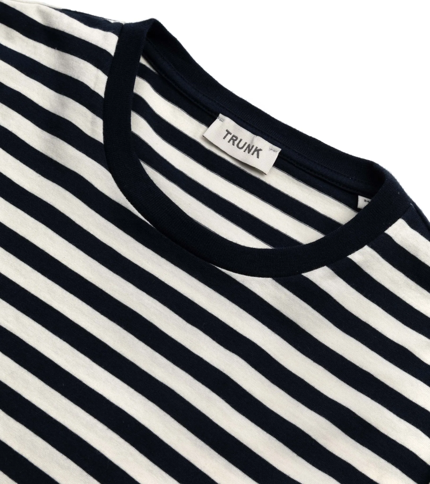 Trunk York Stripe T-Shirt: Navy/Ecru