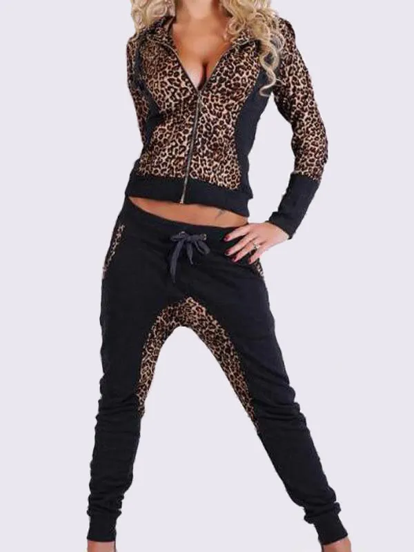 Two-piece Leopard Sweatsuit