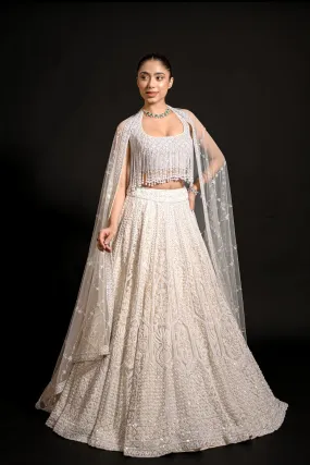 White Lehenga