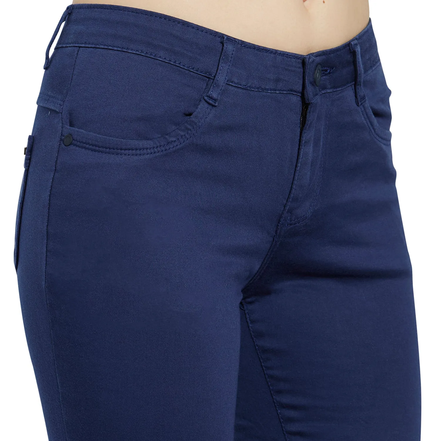 Women Blue High-Rise Skinny Tregging