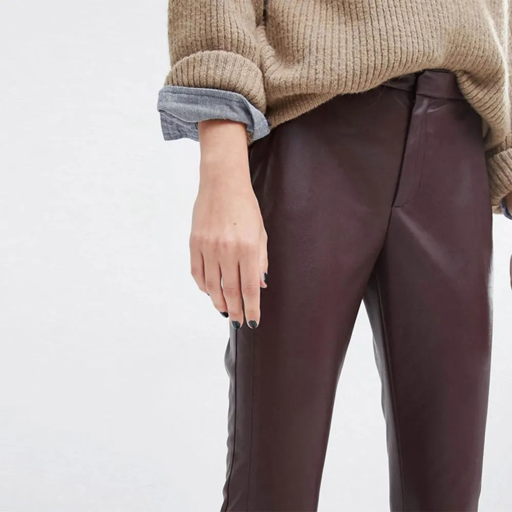 Women's Leather Trousers - Leah